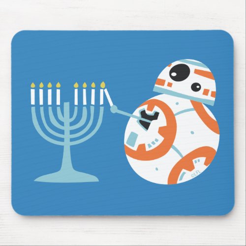 Star Wars Hanukkah BB_8 Lights Menorah Mouse Pad