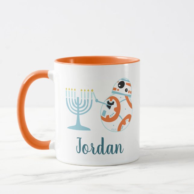 Star Wars Hanukkah BB-8 Lights Menorah Mug (Left)