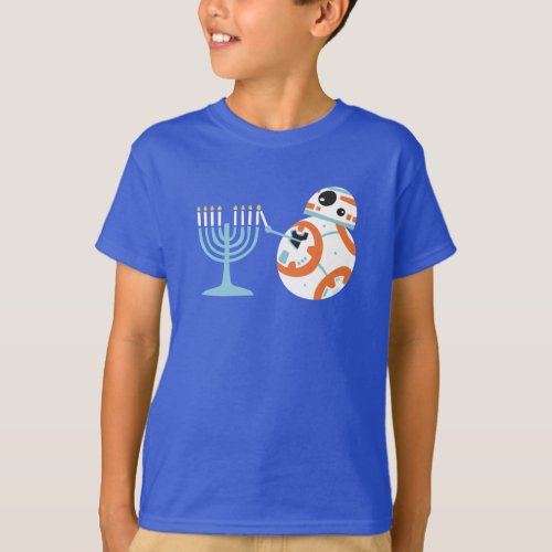 Star Wars Hanukkah BB_8 Lights Menorah T_Shirt