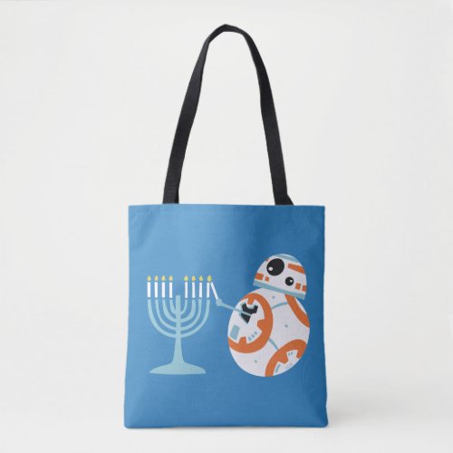 Star Wars Hanukkah BB_8 Lights Menorah Tote Bag