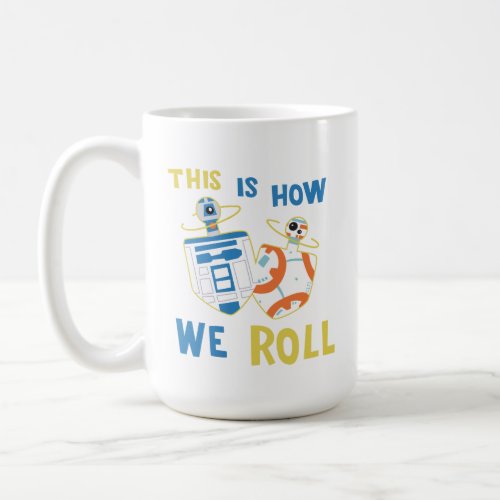 Star Wars Hanukkah R2_D2  BB_8 Dreidels Coffee Mug