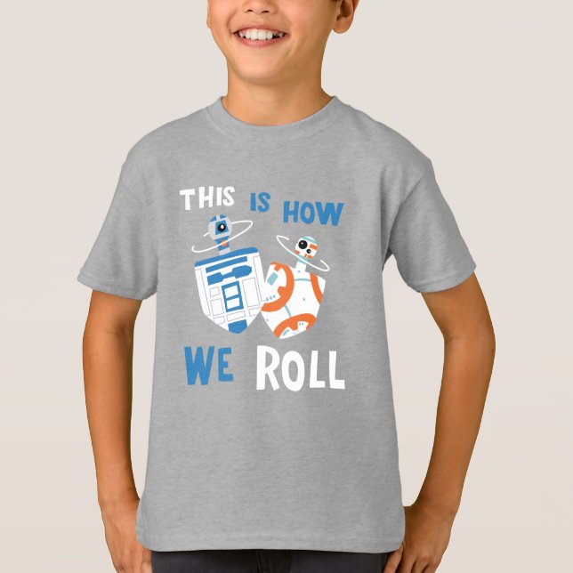 Star Wars Hanukkah R2-D2 & BB-8 Dreidels T-Shirt (Front)