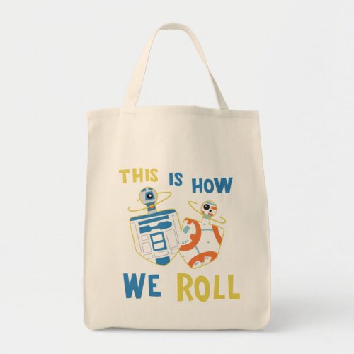 Star Wars Hanukkah R2_D2  BB_8 Dreidels Tote Bag