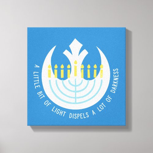 Star Wars Hanukkah Rebel Insignia Menorah Canvas Print