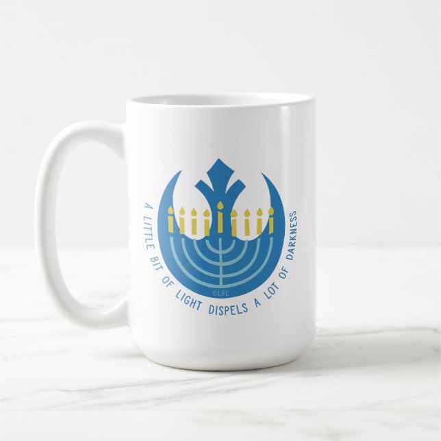 Star Wars Hanukkah Rebel Insignia Menorah Coffee Mug (Left)