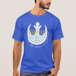 Star Wars Hanukkah Rebel Insignia Menorah T-Shirt<br><div class="desc">Check out this Rebel Insignia and menorah with the quote: "A little bit of light dispels a lot of darkness".</div>
