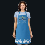 Star Wars "Happy Hanukkah" Lightsaber Menorah Apron<br><div class="desc">Check out these lightsabers lit with short flames in the form of a menorah with "Happy Hanukkah" written below!</div>