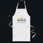Star Wars "Happy Hanukkah" Lightsaber Menorah Long Apron<br><div class="desc">Check out these lightsabers lit with short flames in the form of a menorah with "Happy Hanukkah" written below!</div>
