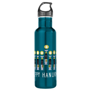 Star Wars "Happy Hanukkah" Lightsaber Menorah Stainless Steel Water Bottle