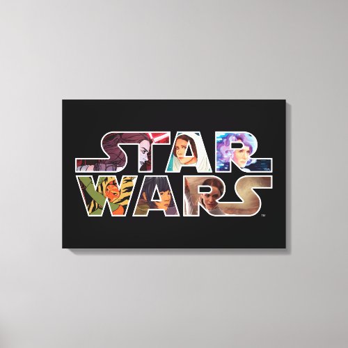 Star Wars Heroine Logo Canvas Print