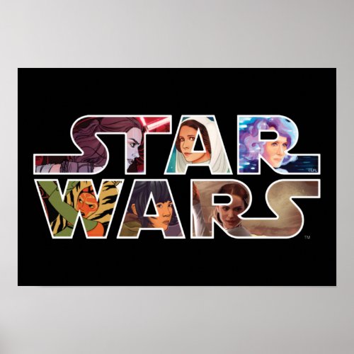 Star Wars Heroine Logo Poster