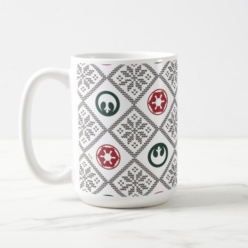 Star Wars Holiday Rebel  Empire Argyle Pattern Coffee Mug