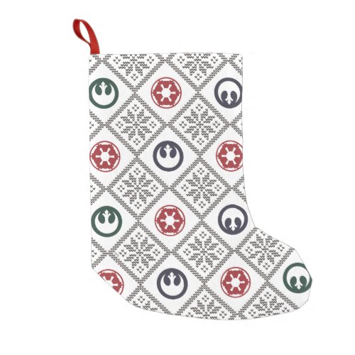 Star Wars Holiday Rebel  Empire Argyle Pattern Small Christmas Stocking