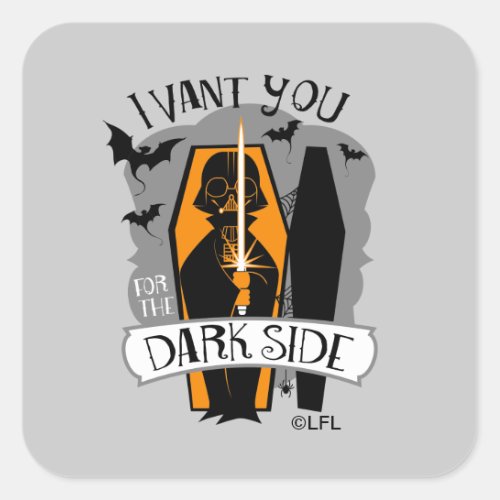 Star Wars  I Want You for the Dark Side Square Sticker