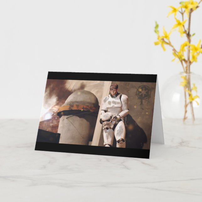 Star Wars Inspired Inspirational Greeting Card (Yellow Flower)