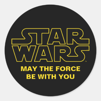 Star Wars Lined Logo Classic Round Sticker