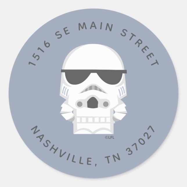 Star Wars | Little Trooper Baby Shower Classic Round Sticker (Front)