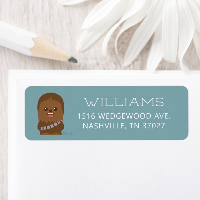 Star Wars | Little Wookieee Baby Shower Label (Insitu)