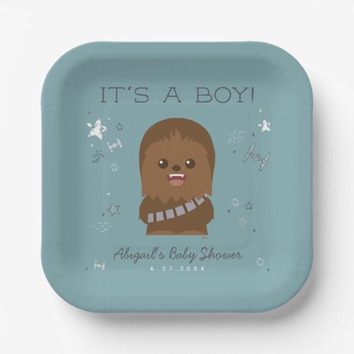 Star Wars  Little Wookieee Baby Shower Paper Plates