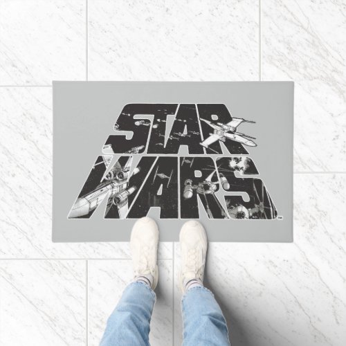 Star Wars Logo  X_Wing  TIE Fighter Battle Doormat