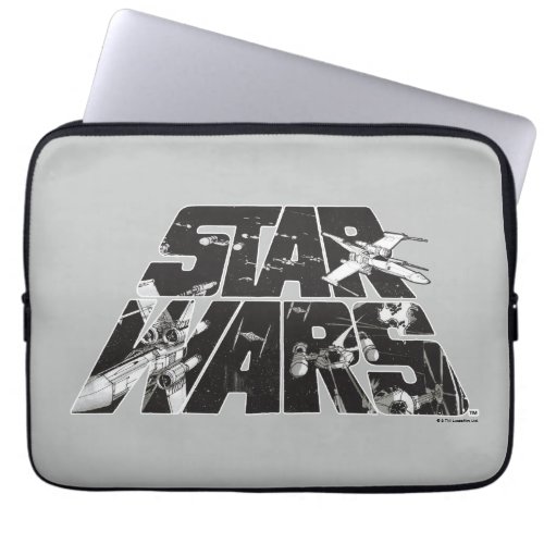 Star Wars Logo  X_Wing  TIE Fighter Battle Laptop Sleeve