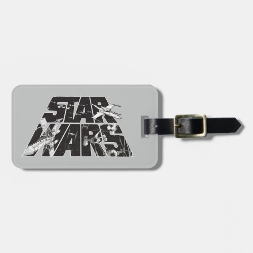 Star Wars Logo  X_Wing  TIE Fighter Battle Luggage Tag