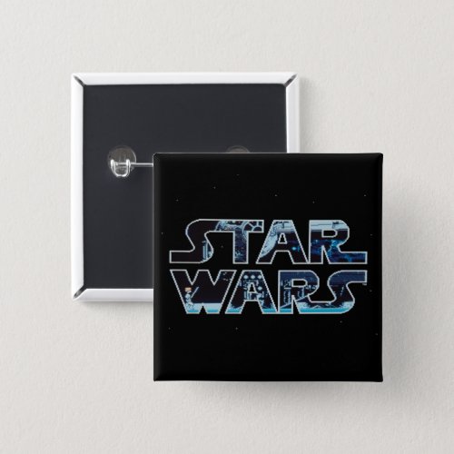 Star Wars Luke Skywalker Retro Video Game Logo Button