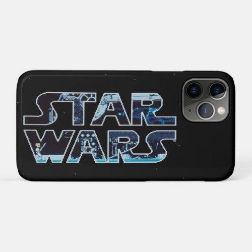 Star Wars Luke Skywalker Retro Video Game Logo iPhone 11 Pro Case