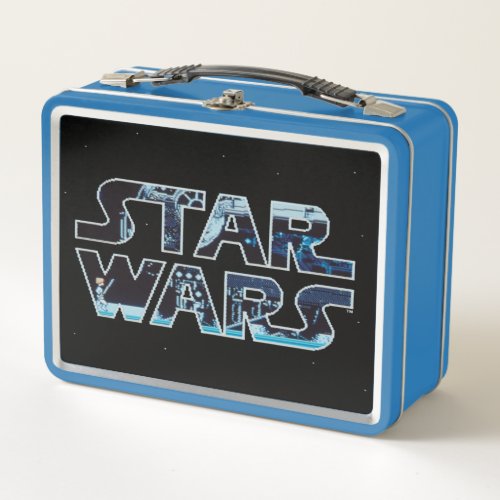 Star Wars Luke Skywalker Retro Video Game Logo Metal Lunch Box