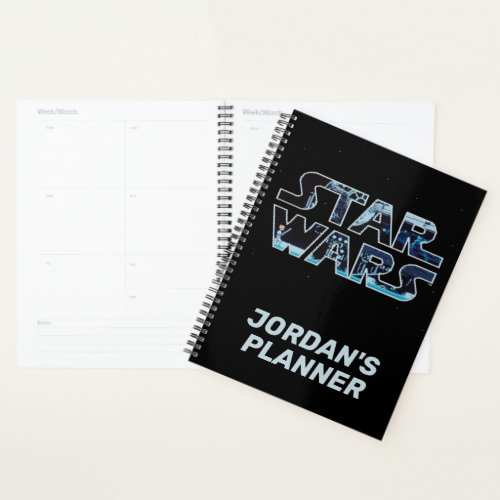 Star Wars Luke Skywalker Retro Video Game Logo Planner