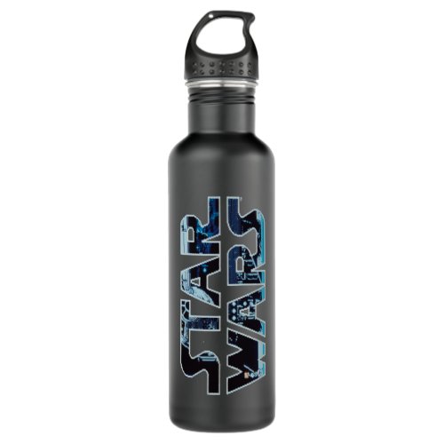 Star Wars Luke Skywalker Retro Video Game Logo Stainless Steel Water Bottle