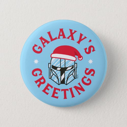 Star Wars Mandalorian Galaxys Greetings Button