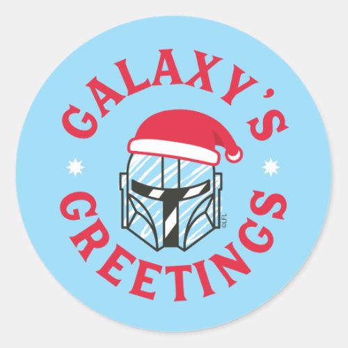 Star Wars Mandalorian Galaxys Greetings Classic Round Sticker
