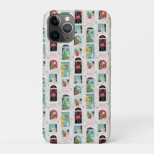 Star Wars Merry Force Be With You Pattern iPhone 11 Pro Case