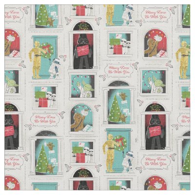 Star Wars Merry Force Be With You Pattern Fabric
