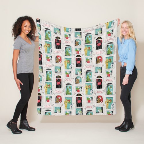 Star Wars Merry Force Be With You Pattern Fleece Blanket
