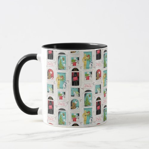 Star Wars Merry Force Be With You Pattern Mug