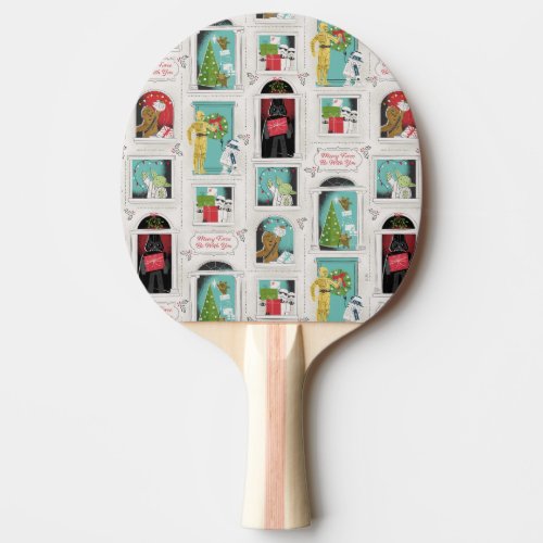 Star Wars Merry Force Be With You Pattern Ping Pong Paddle