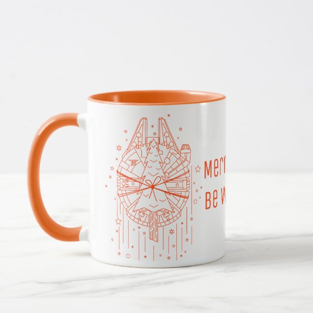 Star Wars Millennium Falcon With Christmas Tree Mug (Left)