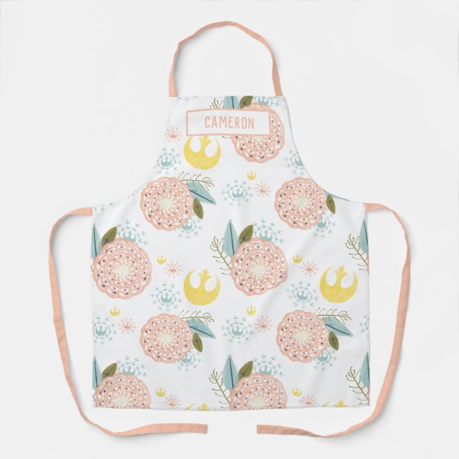 Star Wars Pink Floral Pattern Apron (Front)
