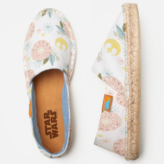 Star Wars Pink Floral Pattern Espadrilles (Side)