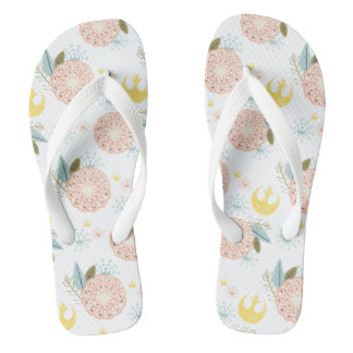 Star Wars Pink Floral Pattern Flip Flops
