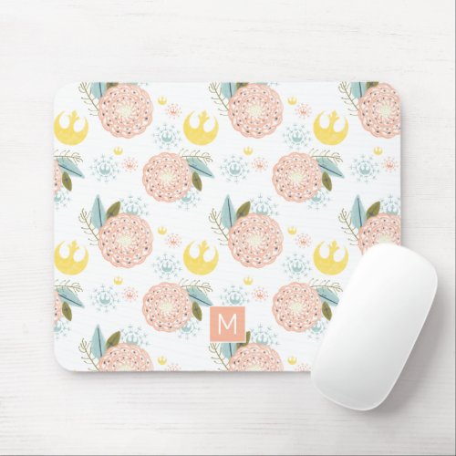 Star Wars Pink Floral Pattern Mouse Pad
