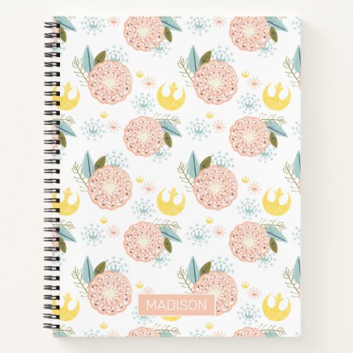 Star Wars Pink Floral Pattern Notebook