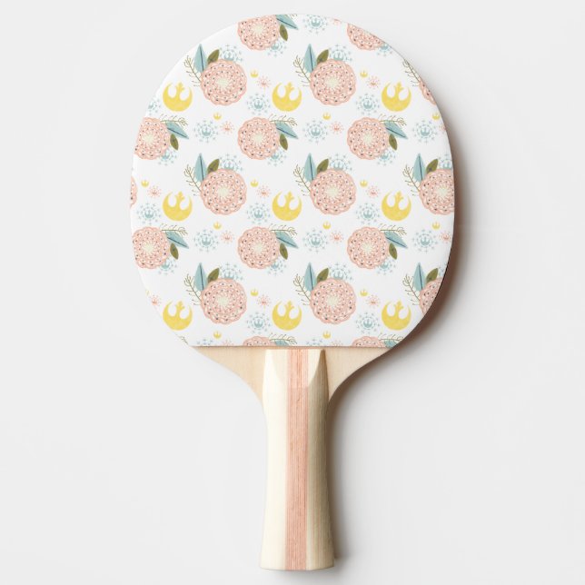 Star Wars Pink Floral Pattern Ping Pong Paddle (Front)