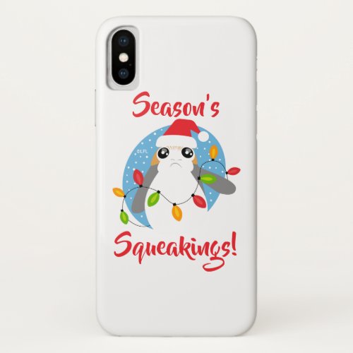 Star Wars Porg Wrapped In Holiday Light String iPhone X Case
