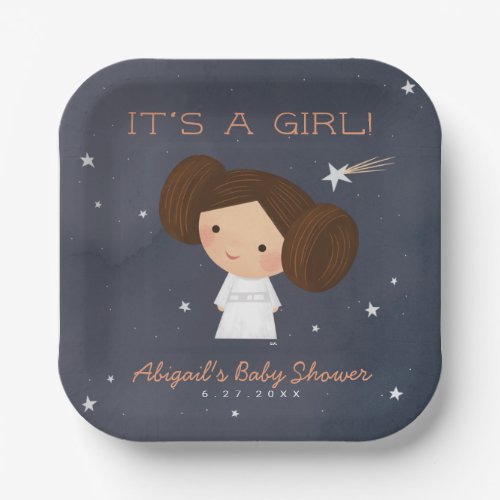 Star Wars  Princess Leia Baby Shower Paper Plates
