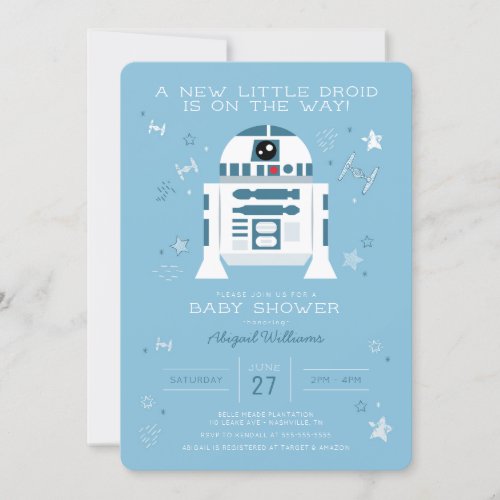 Star Wars  R2_D2 Baby Shower Invitation