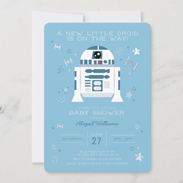 Star Wars | R2-D2 Baby Shower Invitation (Front)