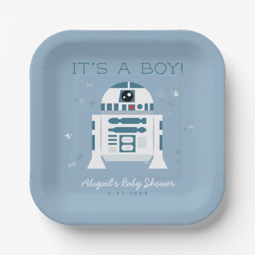 Star Wars  R2_D2 Baby Shower Paper Plates